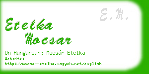 etelka mocsar business card